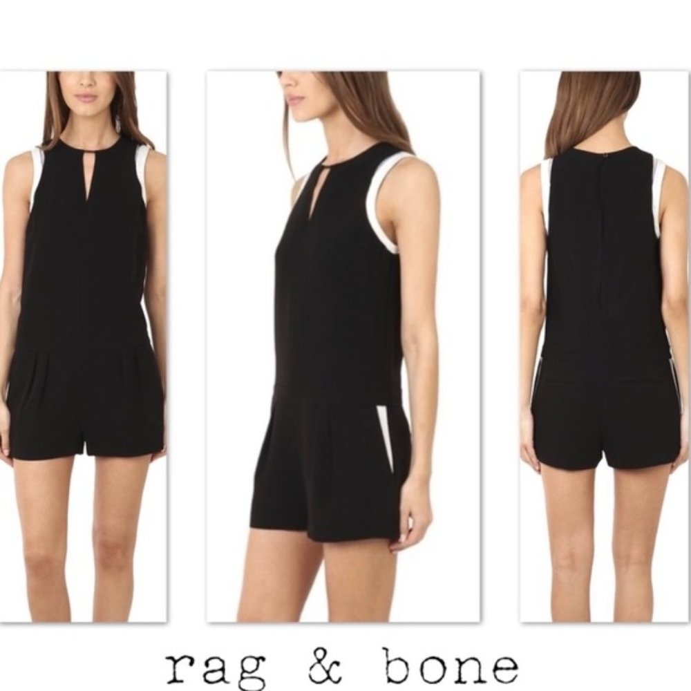 TRENDY Rag & Bone Black Romper-Perfect for Summer
